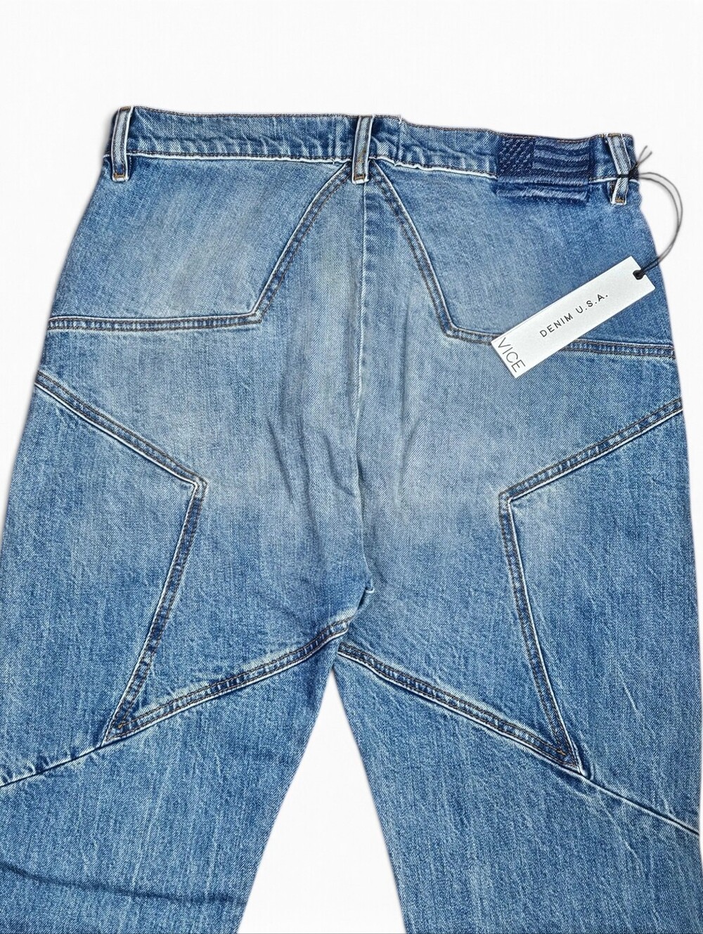 REVICE Denim 32x36 Tall Jeans Extra Long Venus Flare High Rise Front Seam Star - Picture 4 of 9